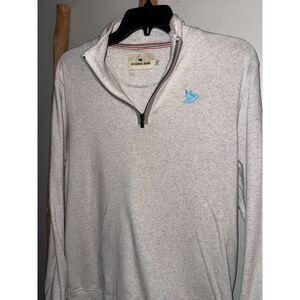 The Normal Brand Quarter Zip Mens M Gray Light Weight Casual Pullover Sweatshirt